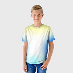 Футболка детская Color yellow blue white, цвет: 3D-принт — фото 2