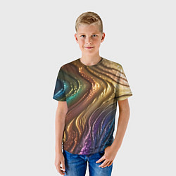 Футболка детская Сморщенные складочки жидкости, цвет: 3D-принт — фото 2