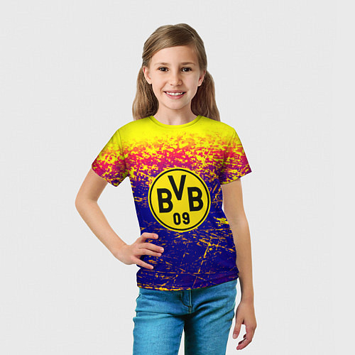 Детская футболка Borussia краски / 3D-принт – фото 5