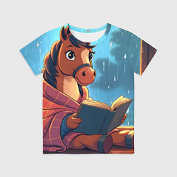 Футболка детская Лошадка уютным вечером, цвет: 3D-принт