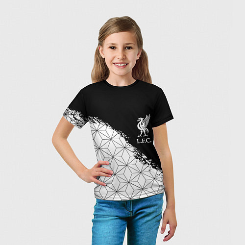 Детская футболка Liverpool краски текстура геометрия / 3D-принт – фото 5