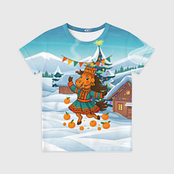 Футболка детская Лошадь в национальном костюме, цвет: 3D-принт