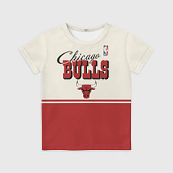 Футболка детская NBA Chicago Bulls vintage, цвет: 3D-принт