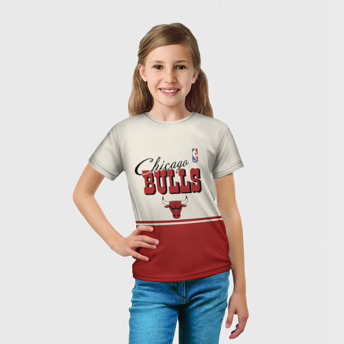Детская футболка NBA Chicago Bulls vintage / 3D-принт – фото 5