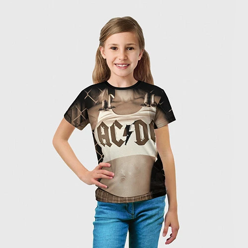 Детская футболка AC/DC Girl / 3D-принт – фото 5