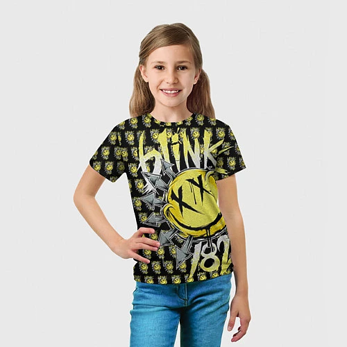Детская футболка Blink-182: Smile / 3D-принт – фото 5