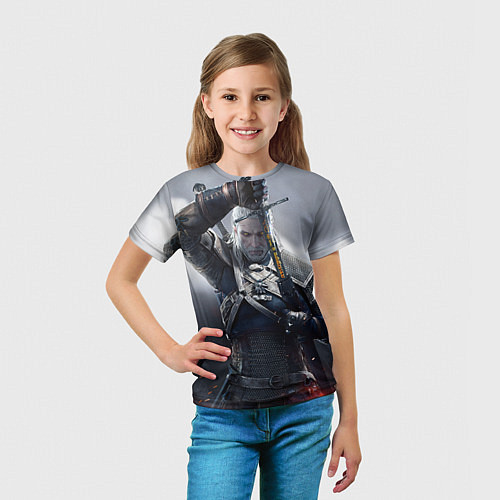 Детская футболка Геральт / 3D-принт – фото 5