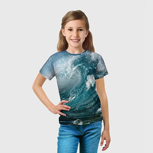 Детская футболка Волна / 3D-принт – фото 5