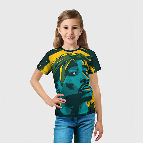 Детская футболка 2Pac Shakur / 3D-принт – фото 5