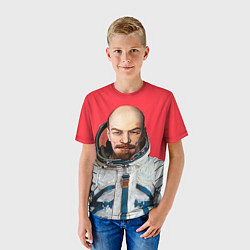 Футболка детская Ленин космонавт, цвет: 3D-принт — фото 2