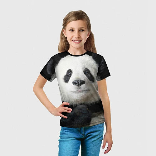 Детская футболка Взгляд пандочки / 3D-принт – фото 5