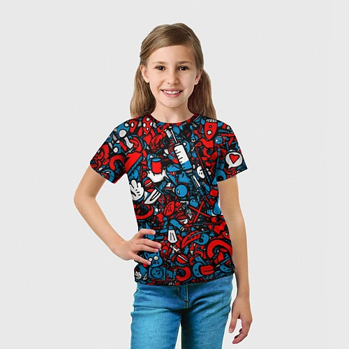 Детская футболка Стикербомбинг / 3D-принт – фото 5
