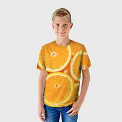 Футболка детская Апельсин, цвет: 3D-принт — фото 2