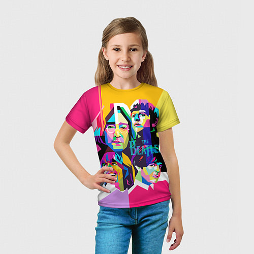 Детская футболка The Beatles: Poly-art / 3D-принт – фото 5