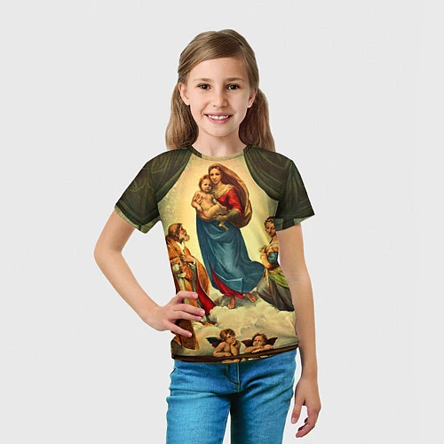 Детская футболка Сикстинская Мадонна / 3D-принт – фото 5