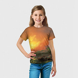 Футболка детская Айвазовский - 9 Вал, цвет: 3D-принт — фото 2