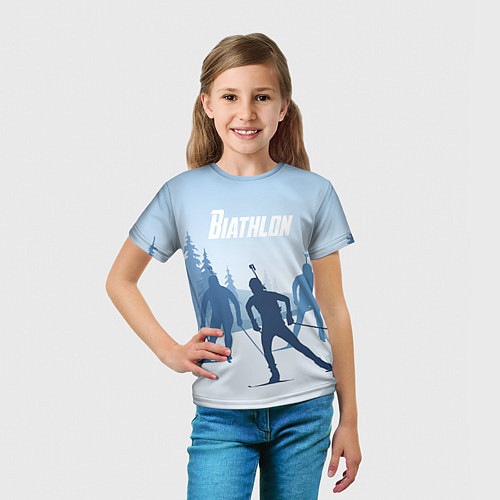 Детская футболка Биатлон / 3D-принт – фото 5