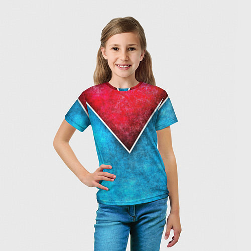 Детская футболка Grunge superhero line - геометрические линии / 3D-принт – фото 5