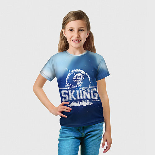Детская футболка Лыжный спорт / 3D-принт – фото 5