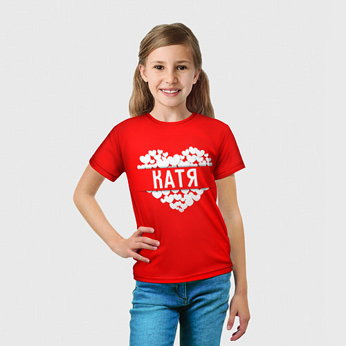 Детская футболка Любимая Катя / 3D-принт – фото 5