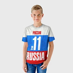 Футболка детская Russia: from 11, цвет: 3D-принт — фото 2