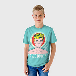 Футболка детская David Bowie: pop-art, цвет: 3D-принт — фото 2