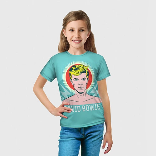 Детская футболка David Bowie: pop-art / 3D-принт – фото 5