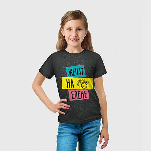 Детская футболка Жена Елена / 3D-принт – фото 5