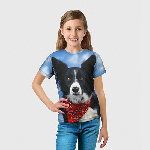 Детская футболка Бордер-колли / 3D-принт – фото 5