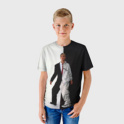 Футболка детская Eminem: Black & White, цвет: 3D-принт — фото 2