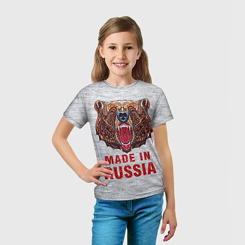 Детская футболка Bear: Made in Russia / 3D-принт – фото 5