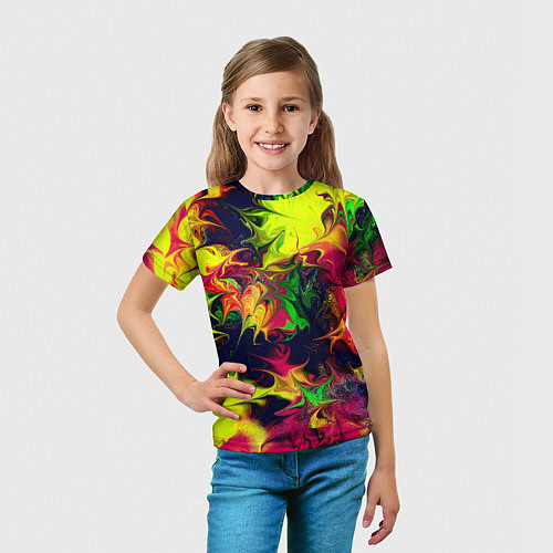 Детская футболка Кислотный взрыв / 3D-принт – фото 5