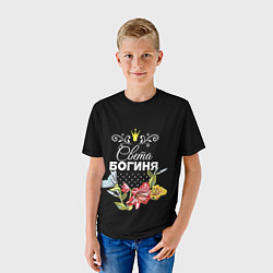 Футболка детская Богиня Света, цвет: 3D-принт — фото 2