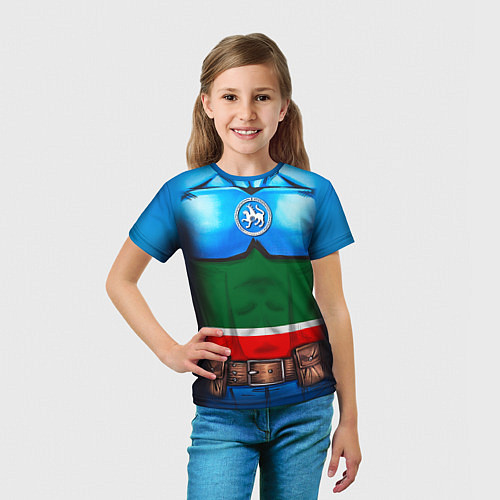 Детская футболка Капитан Татарстан / 3D-принт – фото 5