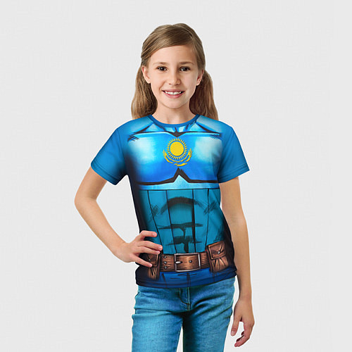 Детская футболка Капитан Казахстан / 3D-принт – фото 5
