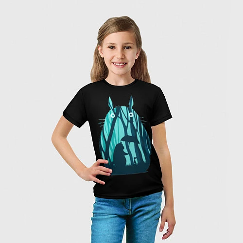 Детская футболка Тоторо в лесу / 3D-принт – фото 5