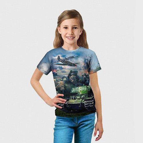 Детская футболка За родину / 3D-принт – фото 5