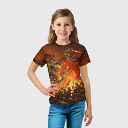 Футболка детская Dark Souls: Fire Dragon, цвет: 3D-принт — фото 2