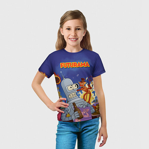 Детская футболка Futurama Devil / 3D-принт – фото 5