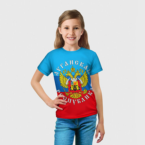 Детская футболка Луганская республика / 3D-принт – фото 5