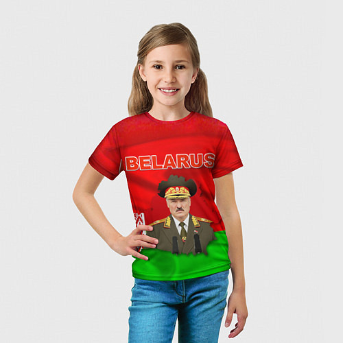 Детская футболка Александр Лукашенко - Беларусь / 3D-принт – фото 5