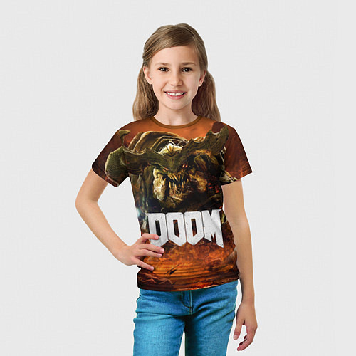 Детская футболка DOOM 4: Hell Cyberdemon / 3D-принт – фото 5