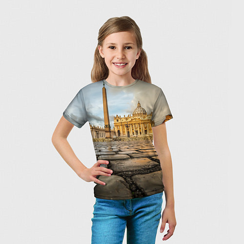 Детская футболка Площадь святого Петра / 3D-принт – фото 5