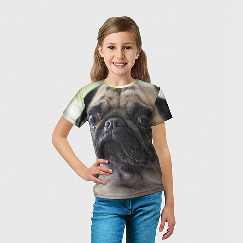 Детская футболка Мопс / 3D-принт – фото 5
