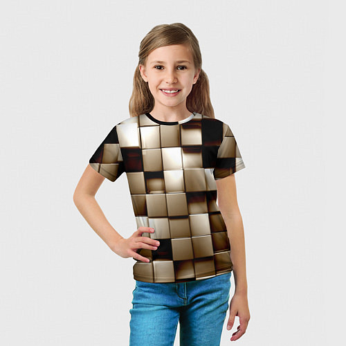 Детская футболка Кубики / 3D-принт – фото 5