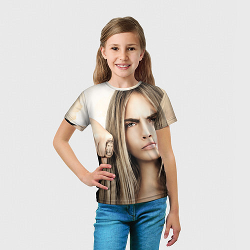 Детская футболка Cara Delevingne / 3D-принт – фото 5