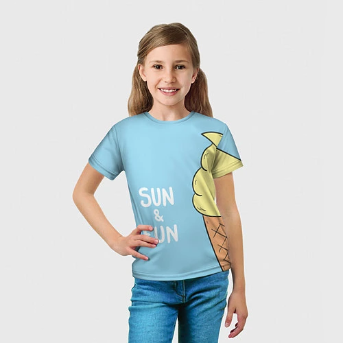 Детская футболка Sun & Fun / 3D-принт – фото 5