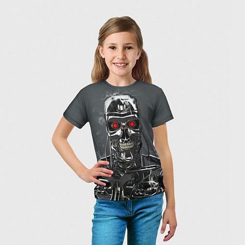 Детская футболка Скелет Терминатора / 3D-принт – фото 5
