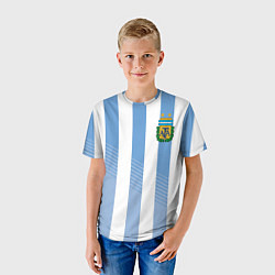 Футболка детская Сборная Аргентины: ЧМ-2018, цвет: 3D-принт — фото 2