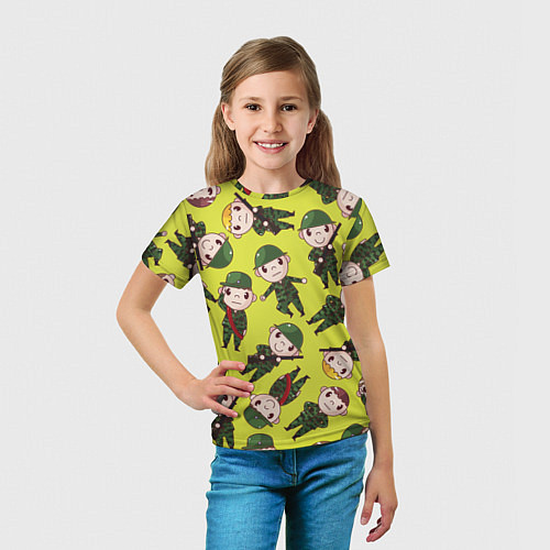 Детская футболка Солдатики в камуфляже / 3D-принт – фото 5